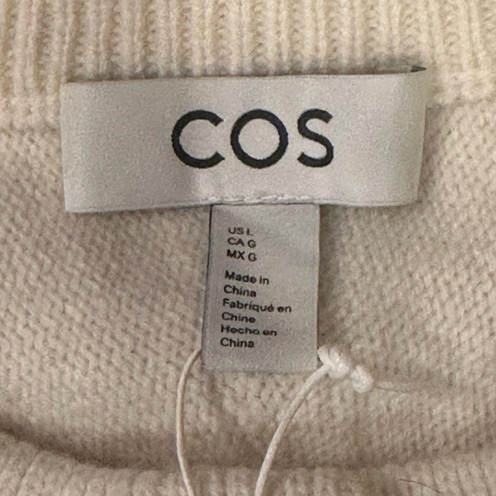 COS Striped Wool Crew Neck Sweater, Size Large. - Picture 10 of 14